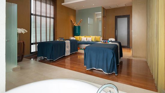 Couples treatment room at Breeze Spa