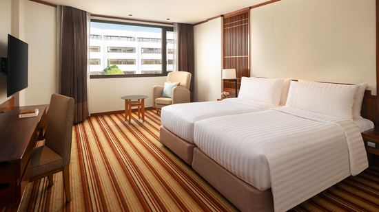 เตียงคิงไซส์ - ห้องดีลักซ์ - โรงแรม อมารี ดอนเมือง แอร์พอร์ต กรุงเทพ