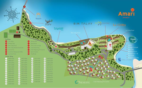 แผนที่รีสอร์ท - อมารี ภูเก็ต