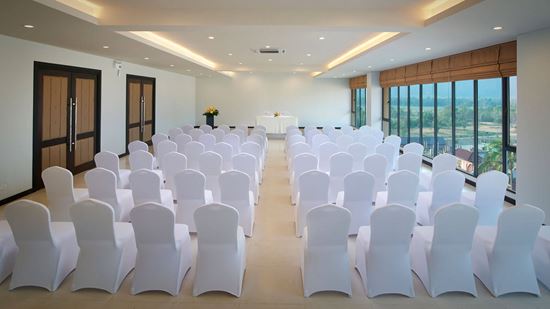Theatre set-up in Nam Ou function room